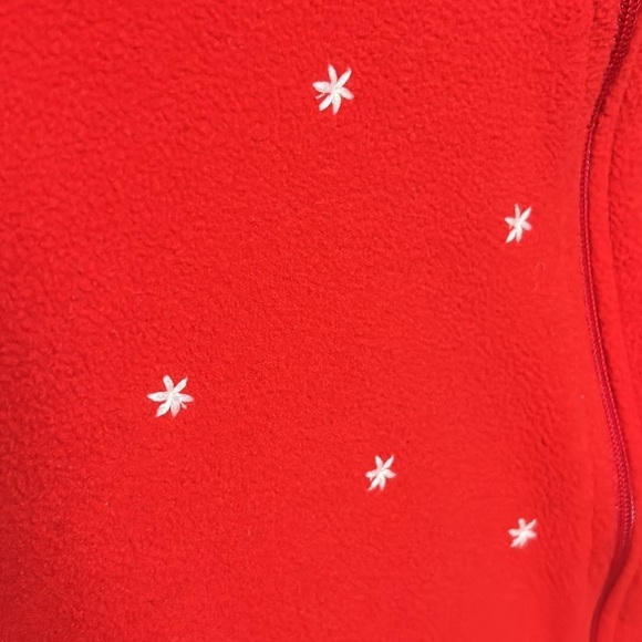 Mountain Lake Red Winter Christmas Fleece Vest. Size XL, Zips with Pockets - Picture 4 of 11